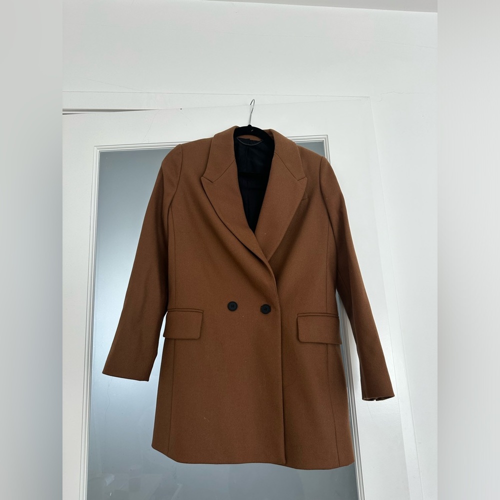 All saints camel pea coat